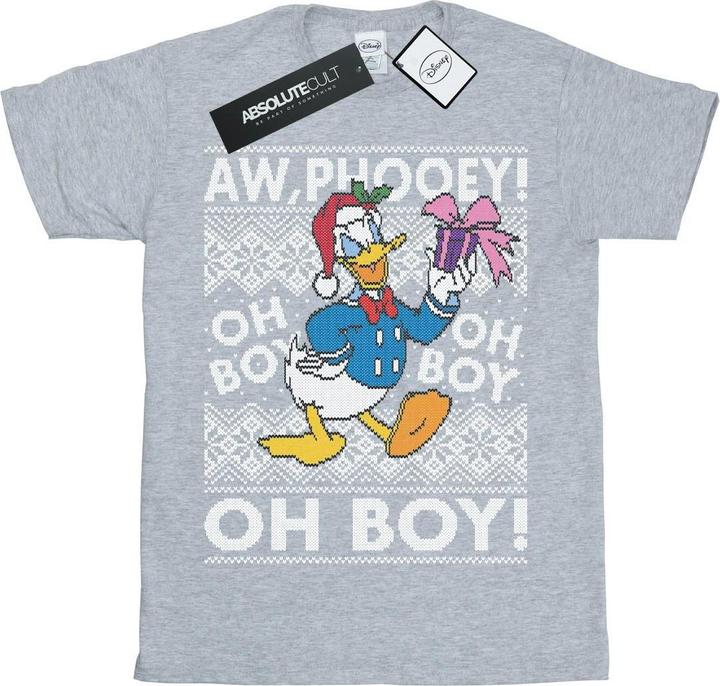Disney Donald Duck Christmas Fair Isle TShirt Jungen