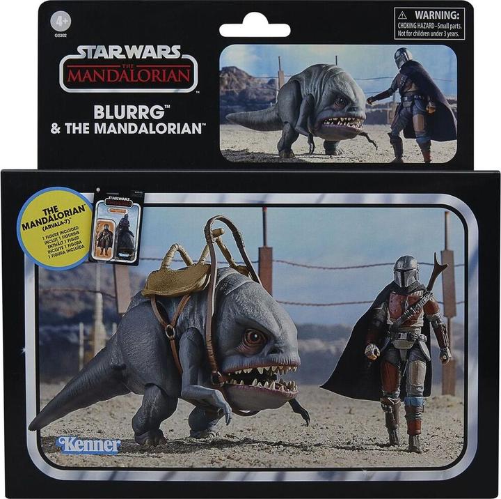 Actual product image Hasbro Star Wars: Obi-Wan Kenobi Vintage Collection Action Figures 2-Pack Blurrg & The Mandalorian 10 cm
