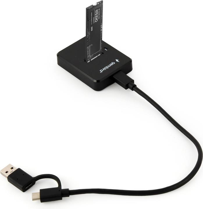Produktbild Gembird Desktop USB Type-C M.2 SATA & NVME SSD drive docking station (M.2)