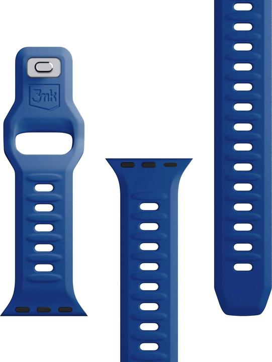 Produktbild 3MK Silicone Watch Strap Niebieski/Blue dla Apple Watch 42/44/45/49mm (Silikon, Edelstahl)