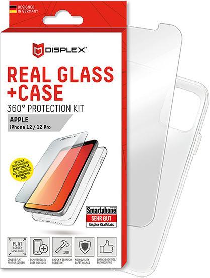 Actual product image Displex Real Glass, 2D Panzerglas + Handyhülle (1 Piece, Realme 12 Pro+, Apple iPhone 12)