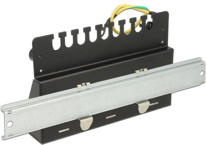 Image du produit Delock Panneau de brassage de bureau 12 ports, kit de rail DIN