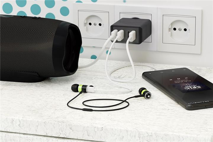 Produktbild Goobay 4-fach USB-Ladegerät, mehrfach USB-Ladegerät, 30W, lädt bis zu 4 Geräte gleichzeitig, schwarz (30 W)