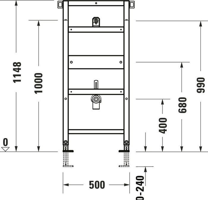 Immagine prodotto Duravit Elemento orinatoio DURASYSTEM 500x1148mm, standard, costruzione a secco
