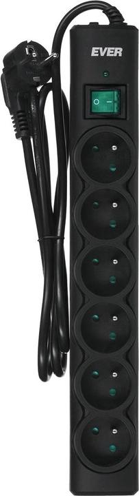 Productafbeelding Ever OPTIMA 1,5m 6 AC-uitgangen 250 V Zwart 1,5 m (6 x, CEE 7/5, 1.50 m)
