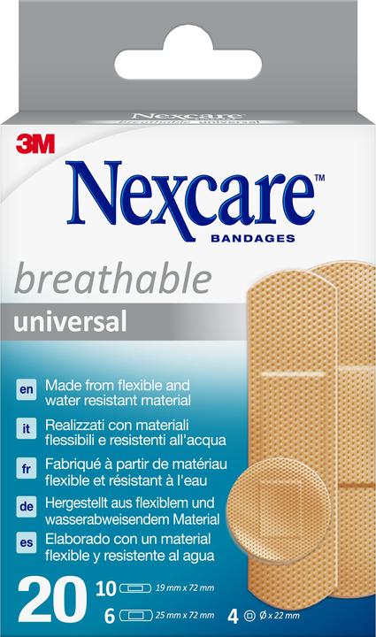 Produktbild Nexcare Breathable Universal Pflaster (20 x)