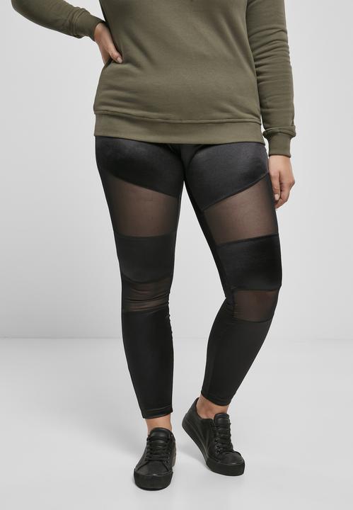 Actual product image Urban Classics Ladies Shiny Tech Mesh Leggings (XS)