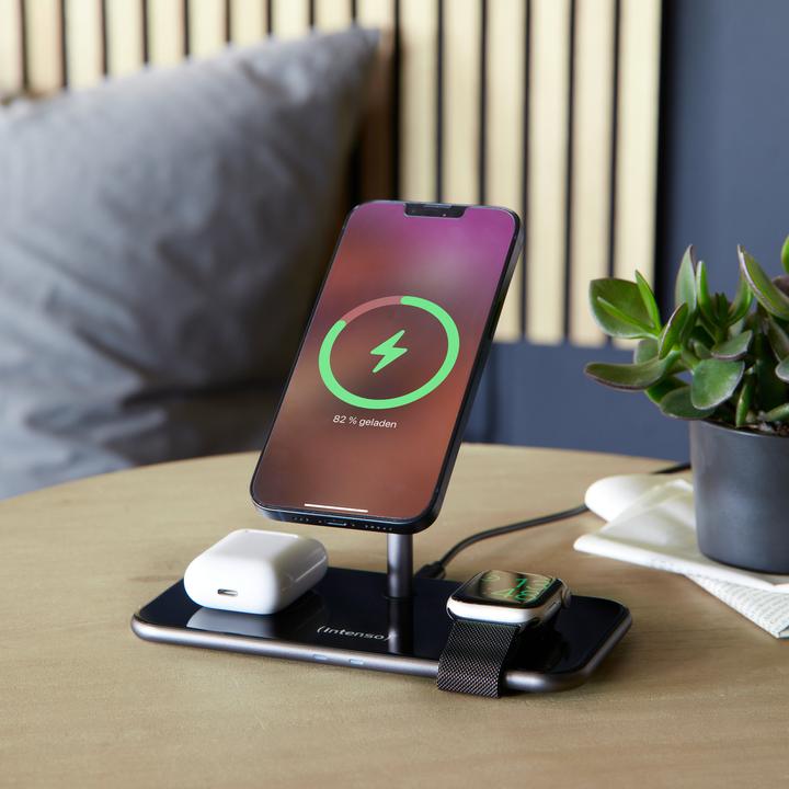 Image du produit Intenso Chargeur magnétique sans fil 3en1 MB13 noir (15 W)