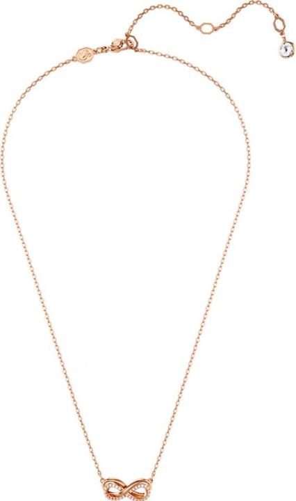 Produktbild Swarovski Hyperbola Halskette Pavé Unendlichkeit Weiss Roségold (Swarovski Metall, 38 - 45 cm)