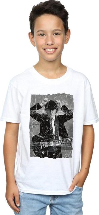 Immagine prodotto AC/DC Angus Young Distressed Photo Maglietta Ragazzi (140, 146)