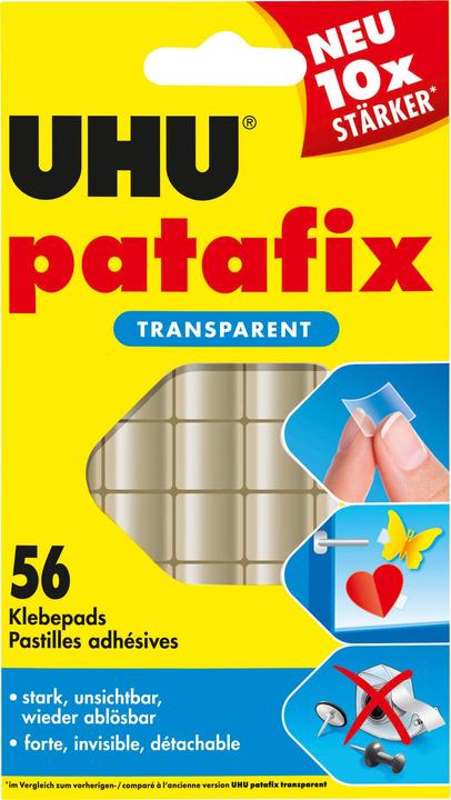 Image du produit UHU Tampons adhésifs patafix transparents