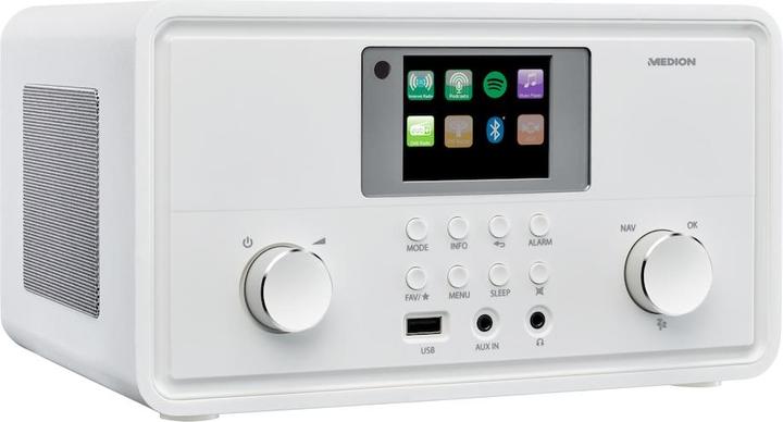 Produktbild Medion LIFE® P85027 STEREO INTERNETRADIO 7,1 cm (2,8") TFT-Display, 25.000+ Internetradiosender & zahlreic (DAB+, Internetradio, UKW, WLAN, Bluetooth)