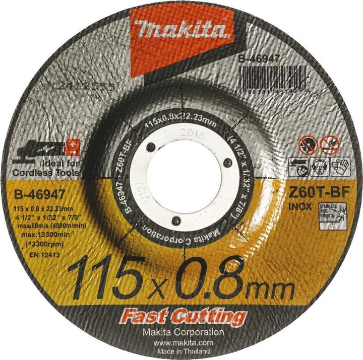 Actual product image Makita Cutting disc 115/22.23 FASTCUT Z60T
