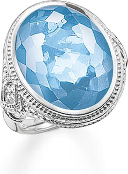 Thomas Sabo Ring mit syn. Spinell und Zirkonia TR2032-059-31 (52, 925 Silber)