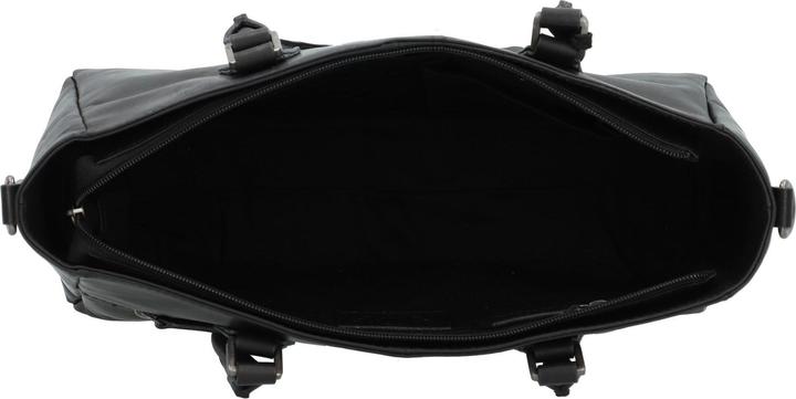 Actual product image Greenburry Pure Black Handbag Leather 33 cm
