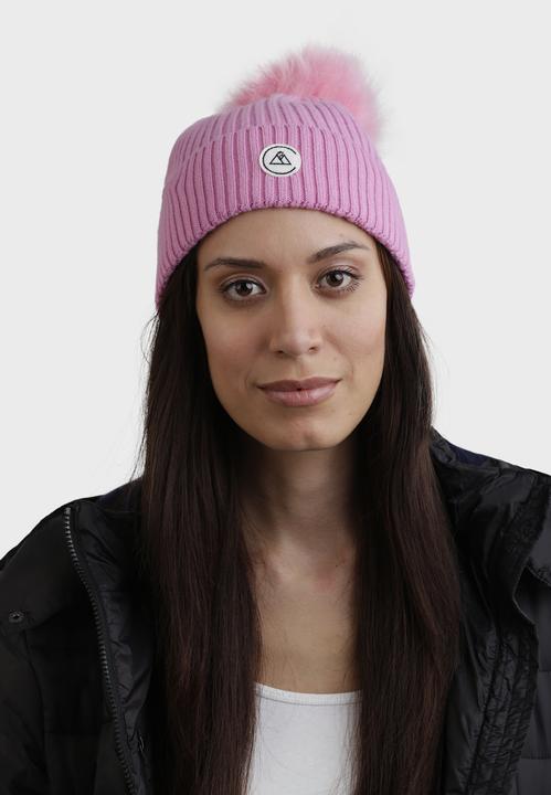 Actual product image Cash-Mere Kaschmir Rib Mütze mit Bommel (One size)