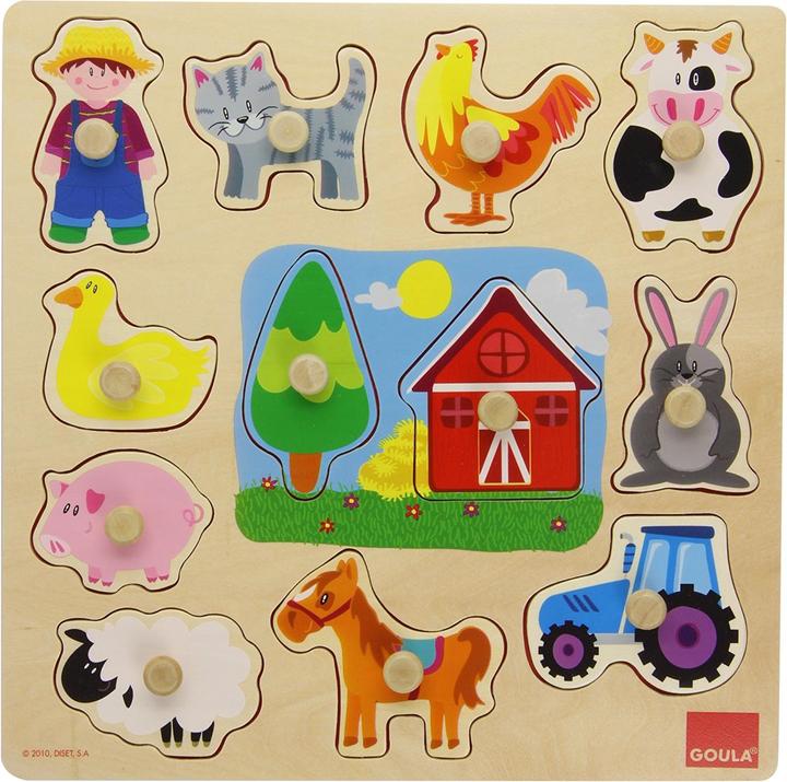 Actual product image Goula Puzzle Silhouette Farm (12 pieces)