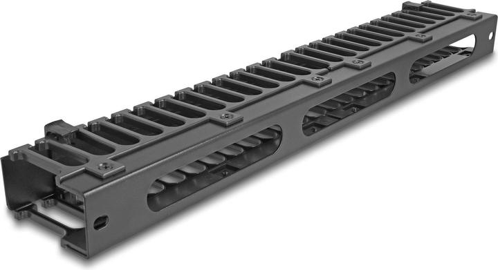 Produktbild Delock 48,30cm (19"") Kabelmanagement Rangierpanel mit 3 Öffnungen 1 HE schwarz
