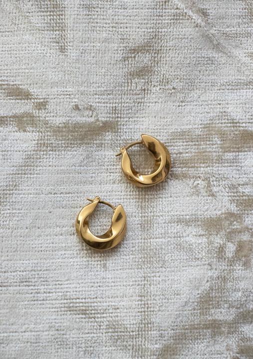 Image du produit Tara Style Celine Hoops - Creolen (waterproof) (100% résistant à l'eau, Acier inoxydable 18k plaqué or)