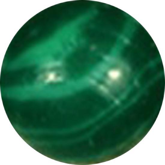 Star Piercing Kugel aus Malachit Stein (ohne Messing, Mineralisch)
