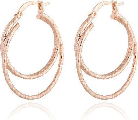 Hermex Vergoldete LUXUS Ohrringe - Rosa Gold (Kupferlegierung)