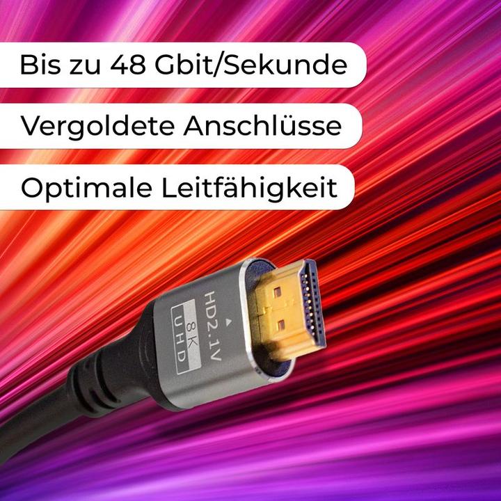 Actual product image Hermex HDMI to HDMI Cable 1m 8K UHD High Speed HDMI Connection Cable (1 m, HDMI)