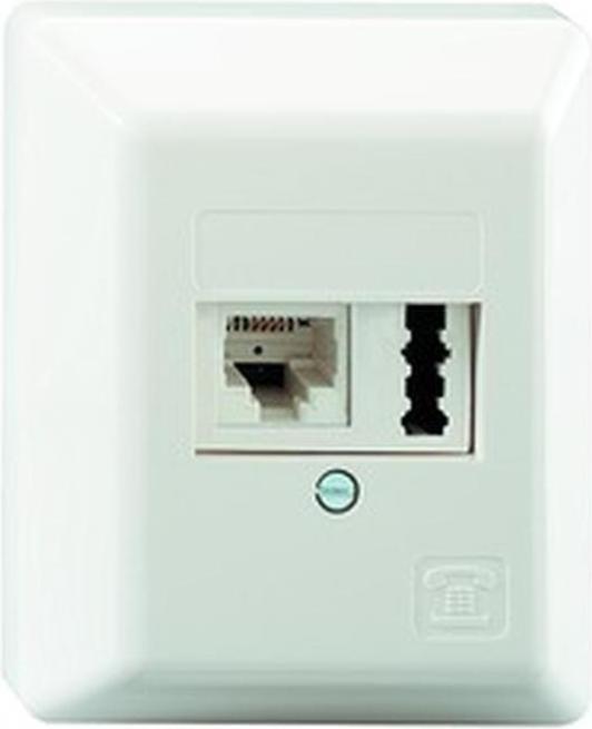 Produktbild Ze-Kom ZE 10x Kombi-Dose UAE1x8(6)/TAE1x6F+N AP reinweiss, 10er VPE