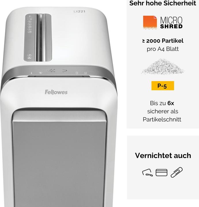 Image du produit Fellowes Powershred LX221 (Micro-coupe)