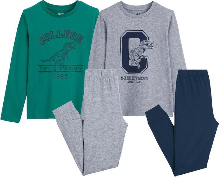 Produktbild La Redoute Collections 2er-Pack Pyjamas Dino Campus (164)