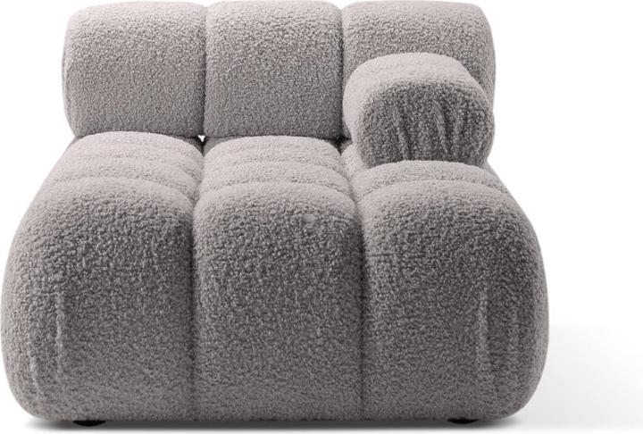 Micadoni Chaise Longue destra in velluto, "Bellis", 1 posto, 155x94x70 Realizzata in Europa