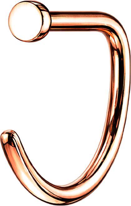 Star Piercing Nasenring offen rosegold D-Form (ohne Messing, Titan G23)
