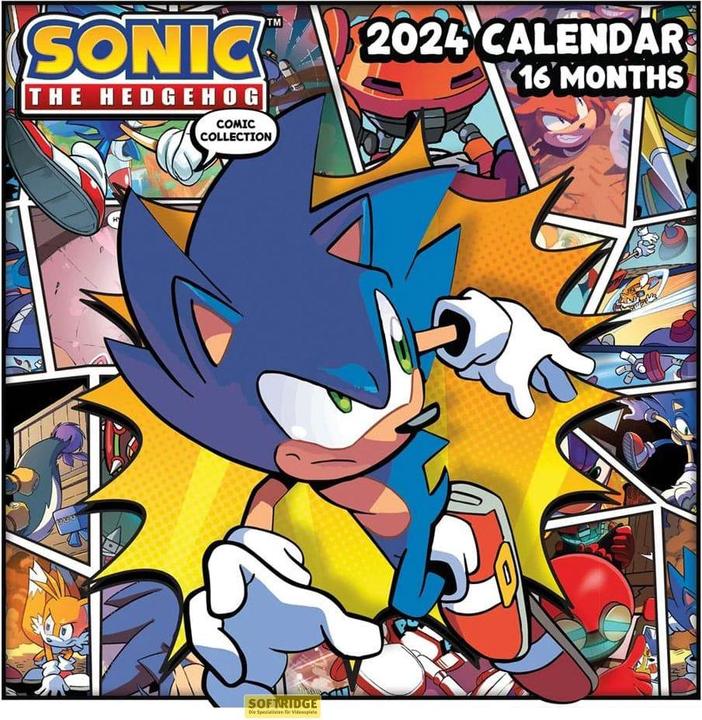 Image du produit Pyramid Sonic the Hedgehog calendrier 2024 (Anglais, Français, Espagnol, Allemand)