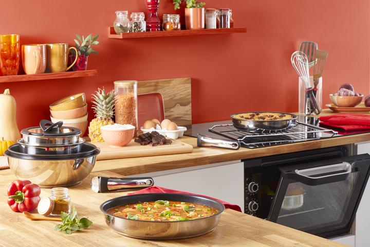 Produktbild Tefal Ingenio Preference On 13-teiliges Set (24 cm, Wok Pfanne, Pfannenset + Topfset, Kochtopf, Bratpfanne, Stielkasserolle, Edelstahl)
