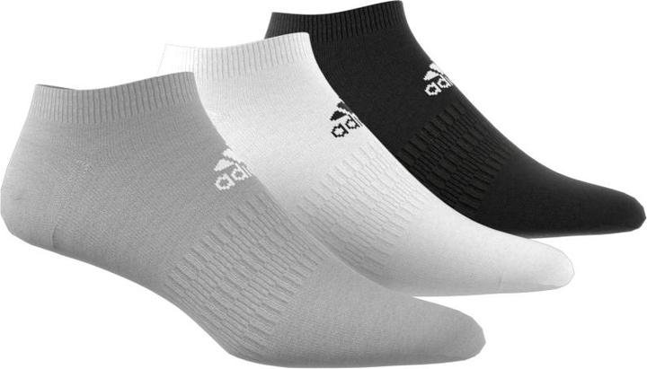 Productafbeelding adidas 3 paar performance no show sneakersokken unisex korte sok, kleur:zwart - wit - grijs, sok (XL)