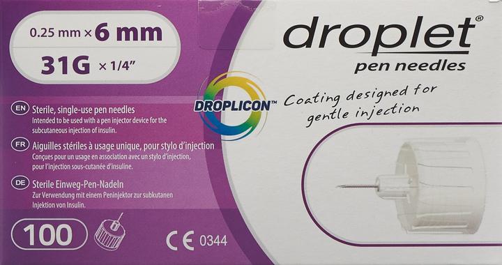 Image du produit Droplet Pen Nadeln 6mm 100 Stk (Aiguilles de stylo + aiguilles jetables)