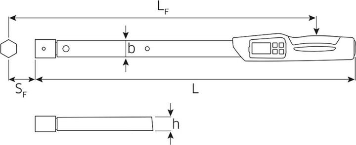 Actual product image Stahlwille 730D Torque spanner MANOSKOP, insertion tool, 548 mm (20 Nm, 200 Nm)