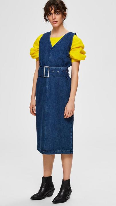 Actual product image Selected Femme Waist belt denim dress (38)