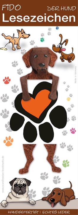 Actual product image Scandinavian Bookmarks Bookmark dog brown, paw