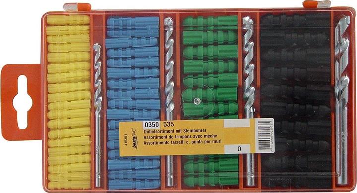 Actual product image BestaPac Dowel assortment with masonry drill (101 pcs.)