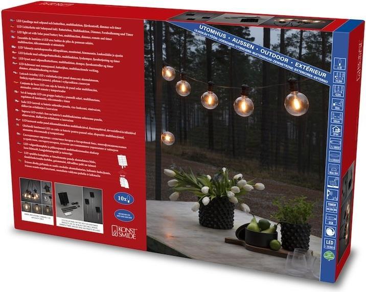 Actual product image Konstsmide 2337-800SP LED solar beer garden chain, remote-controlled (14.50 m)