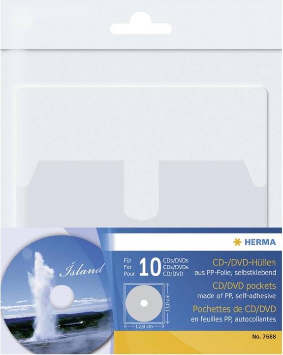 Actual product image HERMA CD/DVD sleeves