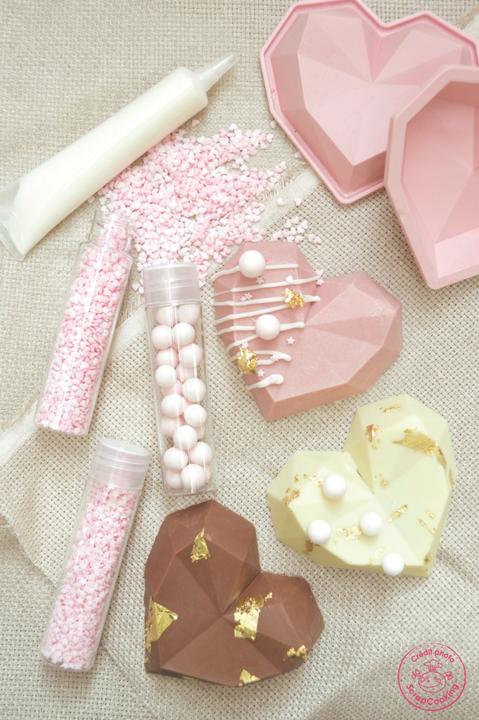 Produktbild ScrapCooking 6er Set Silikonform "Diamantherzen"