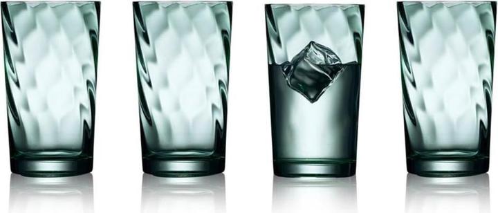 Lyngby 40 cl - Glas - Grøn (4.50 dl, 4 x, Longdrinkgläser)
