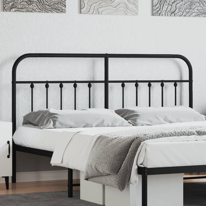 Image du produit VidaXL Kopfteil Metall Schwarz 180 cm, Farbe: Schwarz, Material (187 x 3 x 100 cm)