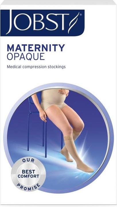 Produktbild Jobst Maternity Opaque KKL2 AD Wadenstrumpf Regular mit Spitze Komfortsohle Zickzack-Abschlussbündchen Sof