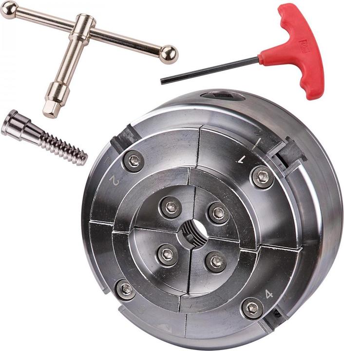 Produktbild Dema 4 Backen Spannfutter Backenfutter 4,5 Zoll für Drehmaschine Aufnahme M 33x3,5