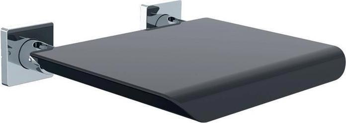 Produktbild Emco Wandklappsitz SYSTEM 2 m SiFl aus Polyethanschaum schwarz chrom