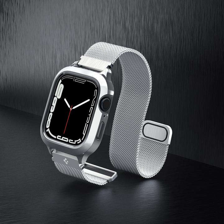 Produktbild Spigen METAL FIT?PRO? Apple Watch 4 / 5 / 6 / 7 / 8 / SE (44 / 45 MM) SILVER