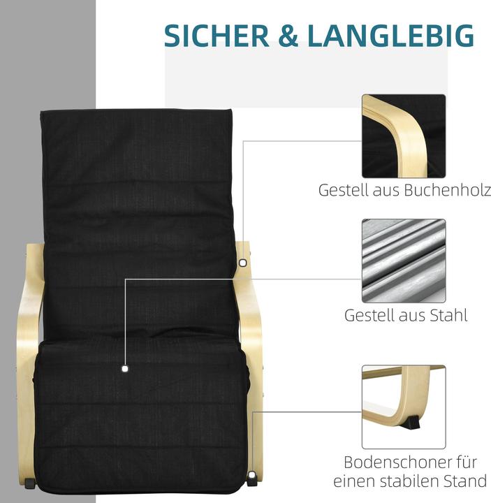 Image du produit Homcom Fauteuil de relaxation avec revêtement amovible et agréablement rembourré