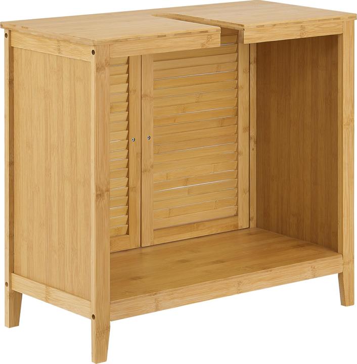Produktbild En.Casa Bambus Waschbeckenunterschrank Värmdö 60x67x30cm (60 x 67 x 30 cm)